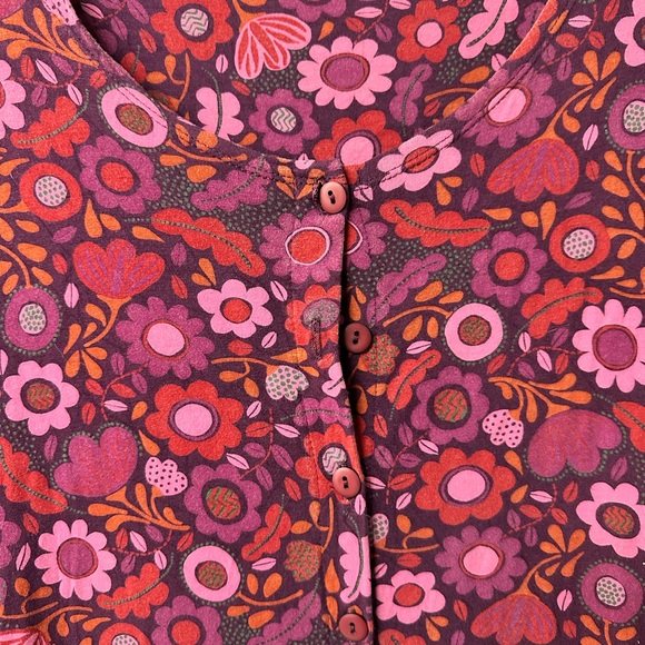 Gudrun Sjoden Purple Floral Jersey Top - Picture 4 of 4